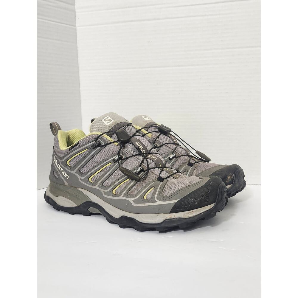 Salomon X Ultra 2 GTX W Hiking Shoes Womens Size 9.5 Gore-Tex Grey Trail Runners